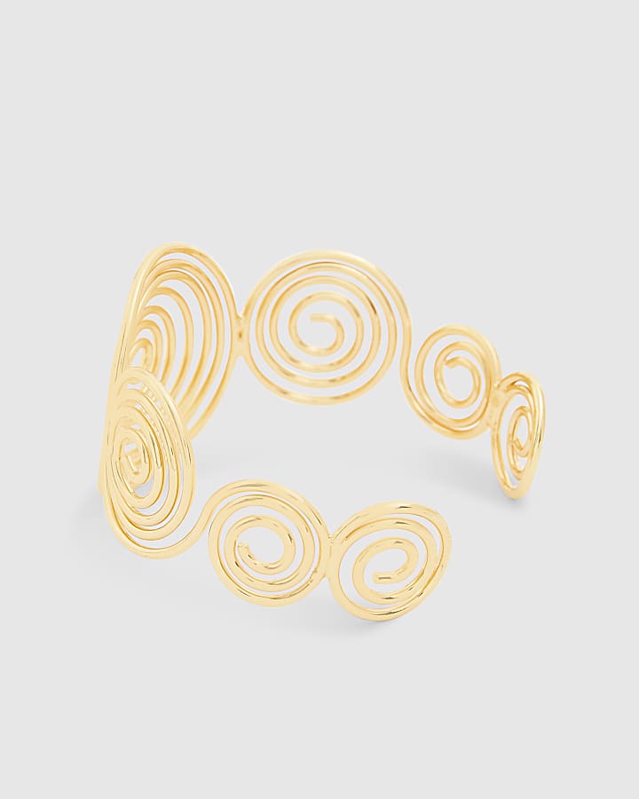 Gold Swirl Arm Cuff