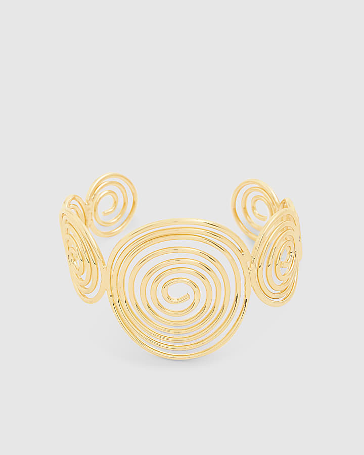 Gold Swirl Arm Cuff