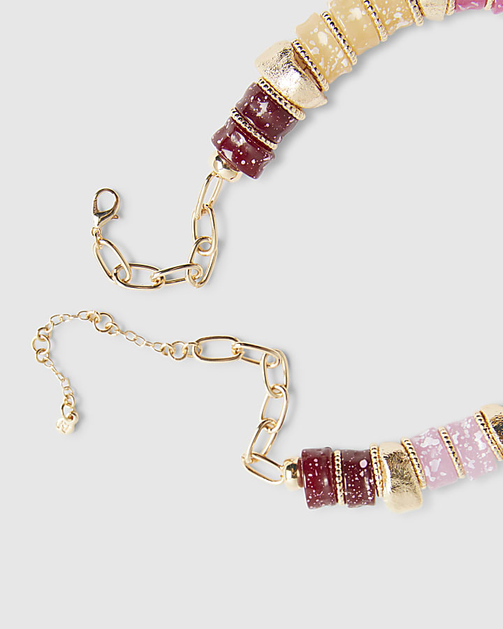 Gold Beaded Chunky Necklace