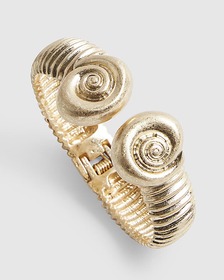 Gold Swirl Hinge Bangle