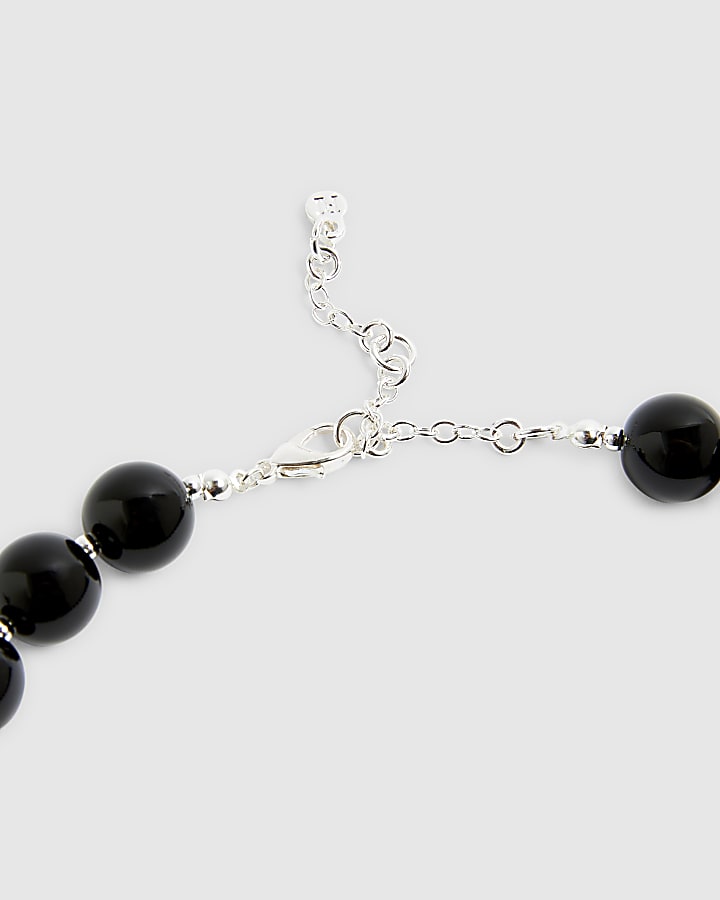 Black Shell On Beaded Necklace
