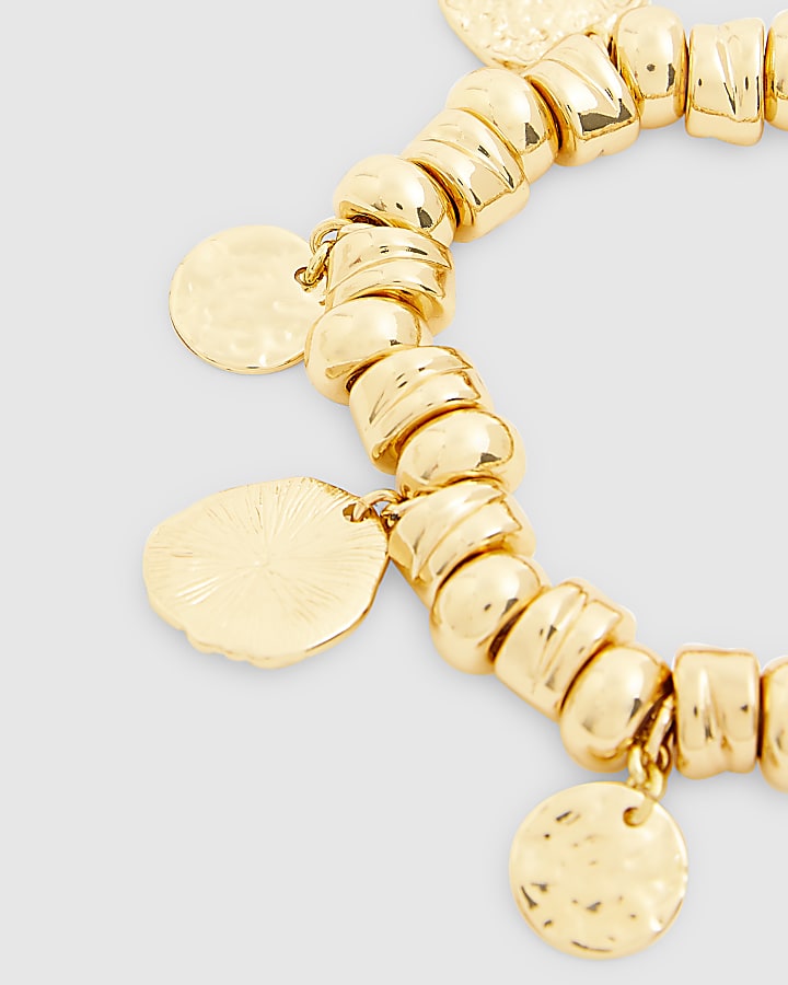 Gold Stretch Coin Bracelet