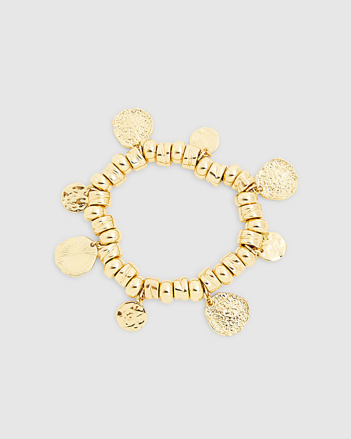 Gold Stretch Coin Bracelet