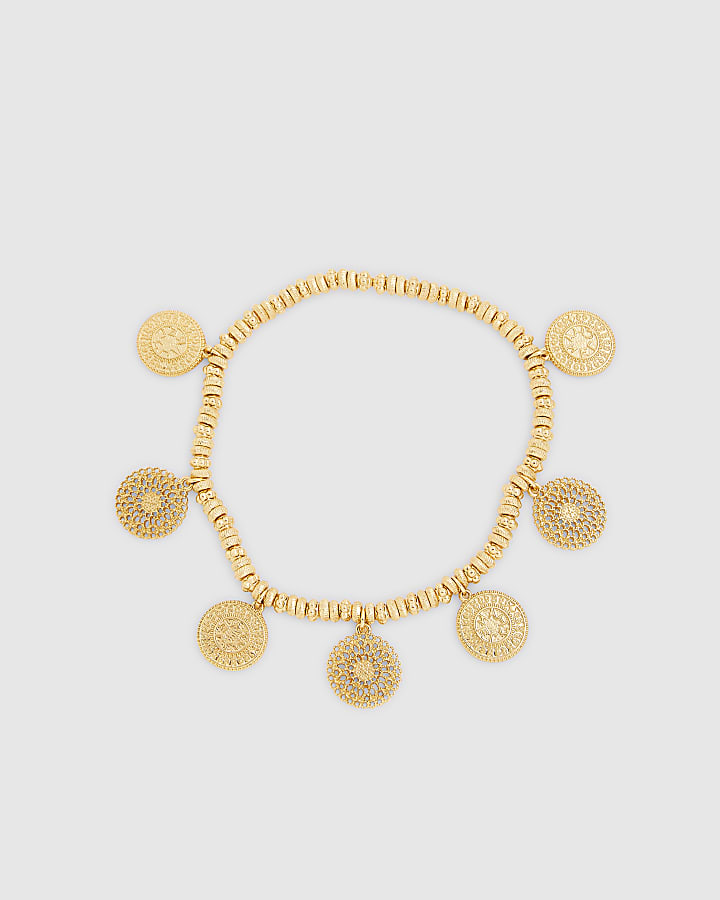 Gold Coin Stretch Anklet
