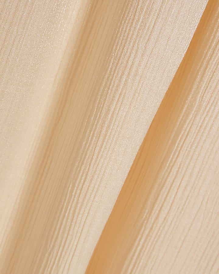 Cream Shimmer Balloon Leg Trousers