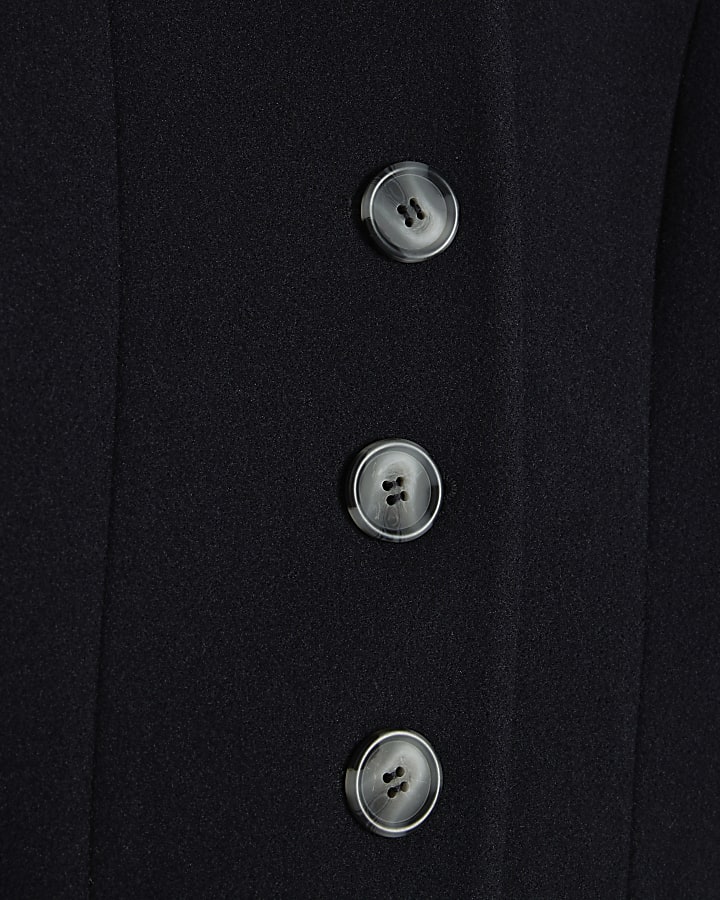 Navy Button Front Jacket