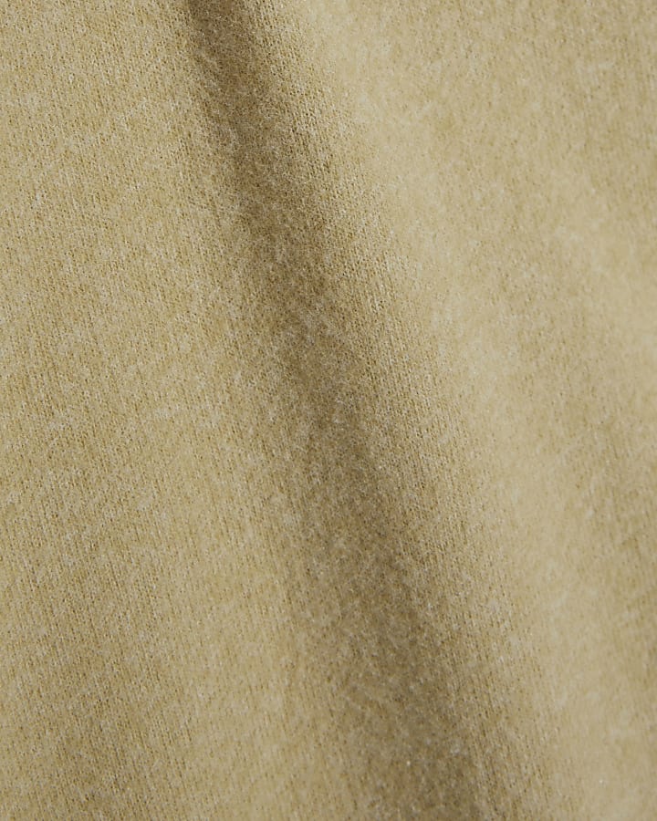 Green Long Sleeve Whipstitch Cosy Sweatshirt