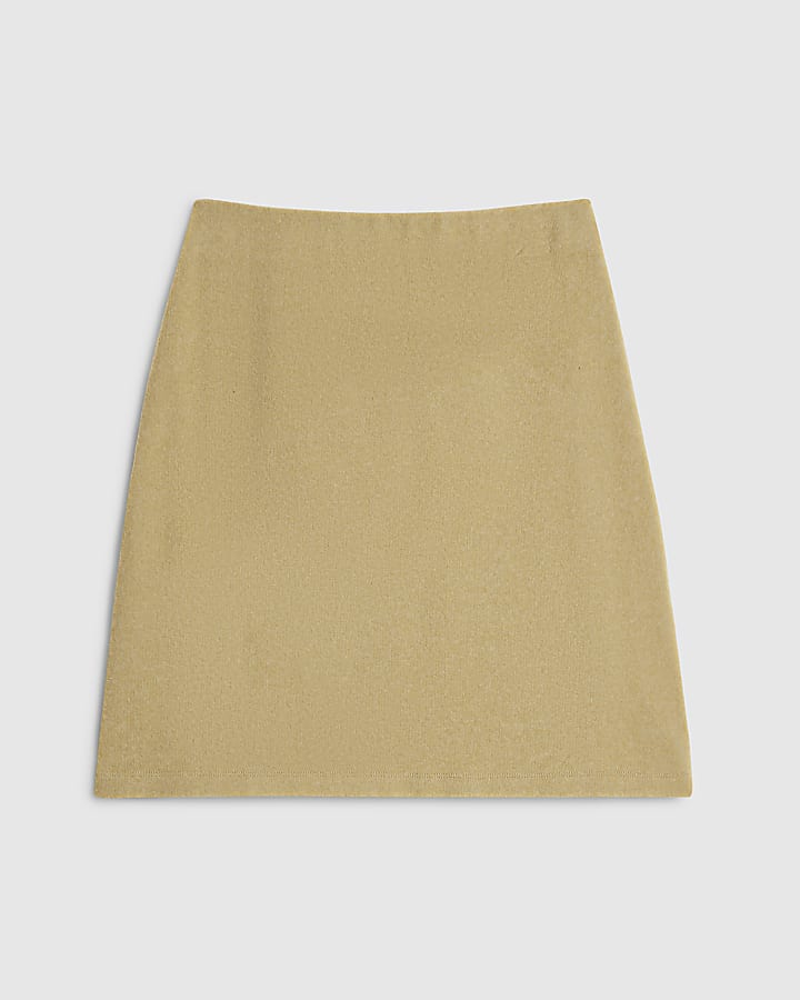 Green Cosy Mini Skirt