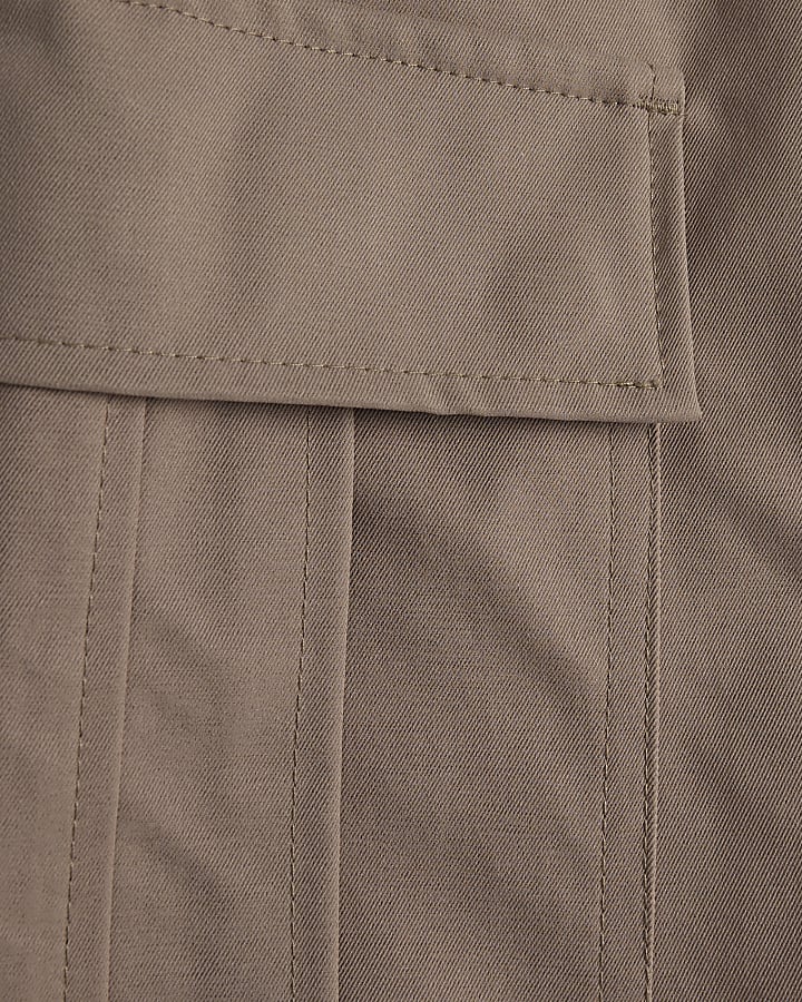 Beige Multi Pocket Utility Cargo Trousers