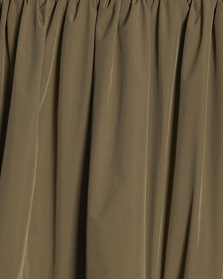 Khaki Nylon Skort