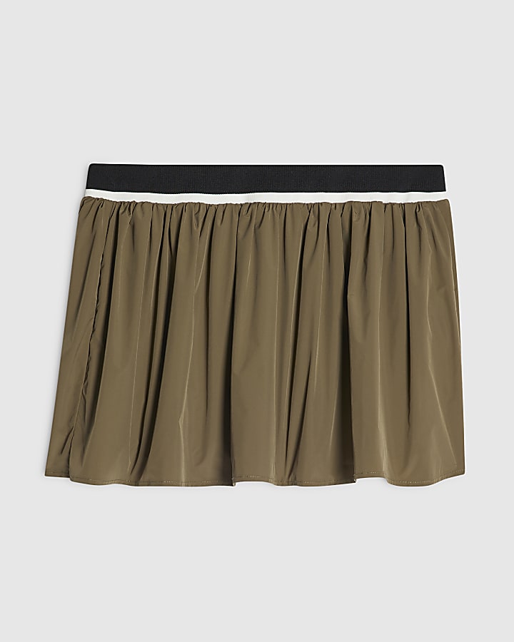 Khaki Nylon Skort