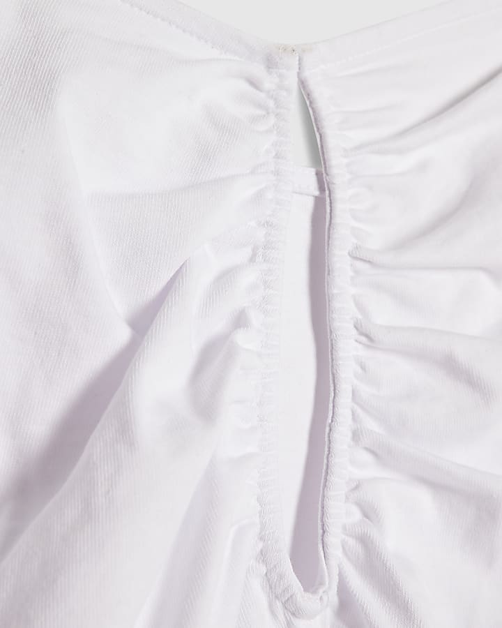 White Angel Sleeve Cut Out T-Shirt