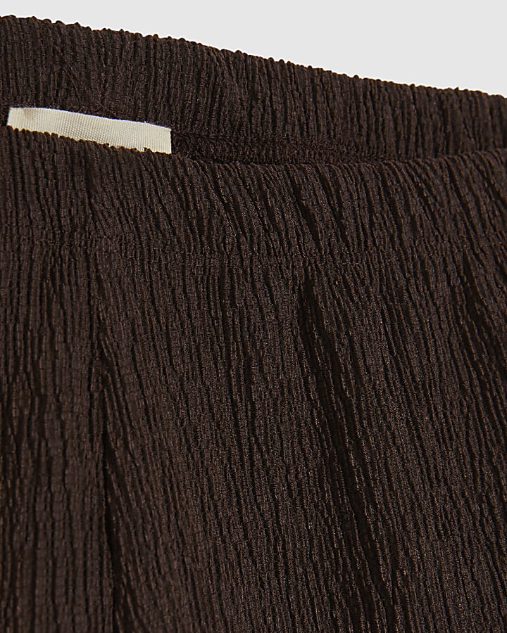 Brown Textured Culottes