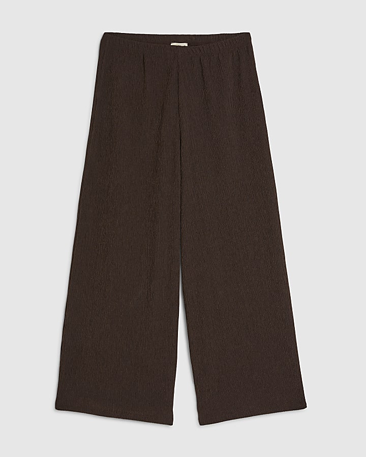 Brown Textured Culottes