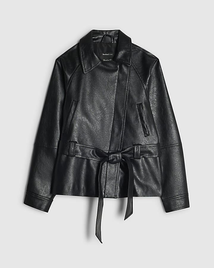 Black Belted Biker Jacket
