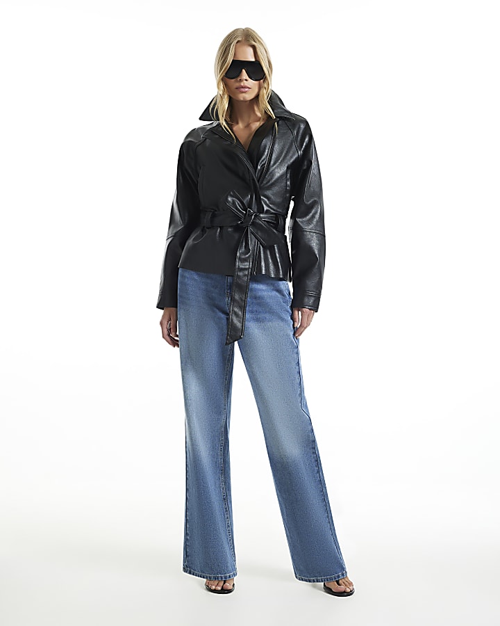 Black Belted Biker Jacket