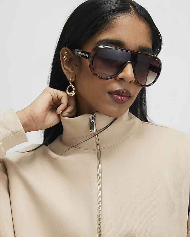 Beige Premium Half Zip Top