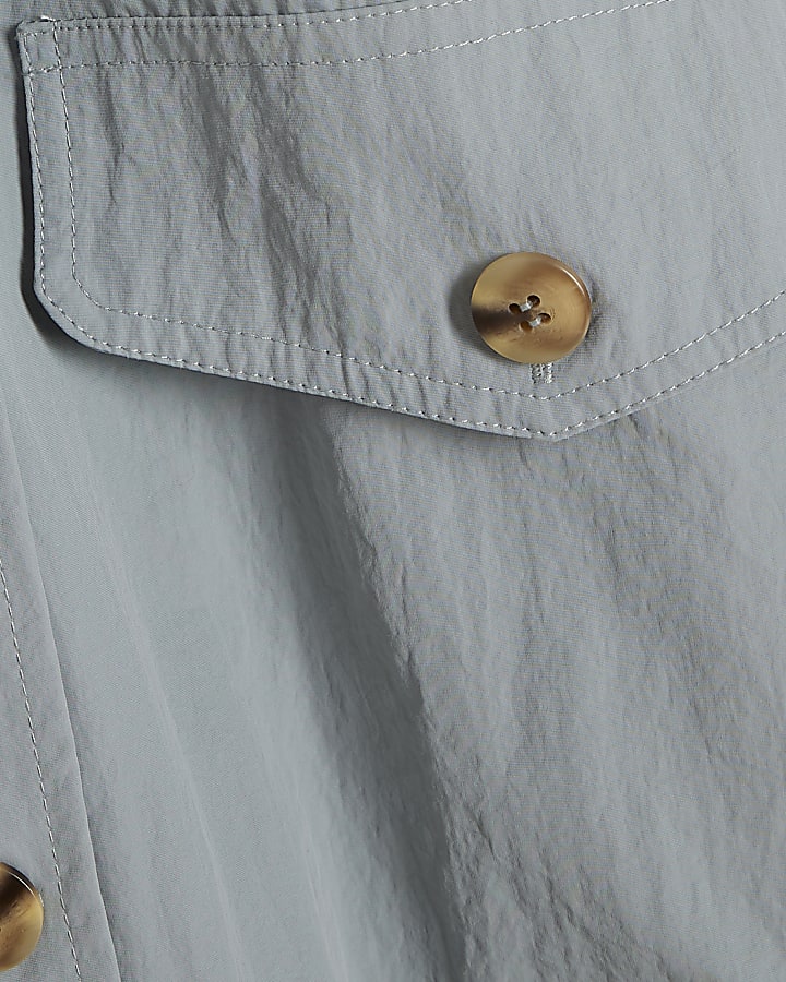 Blue chest pocket bomber jacket
