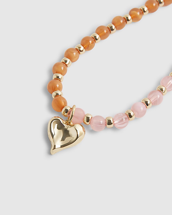 Pink Bead Charm Phone Chain