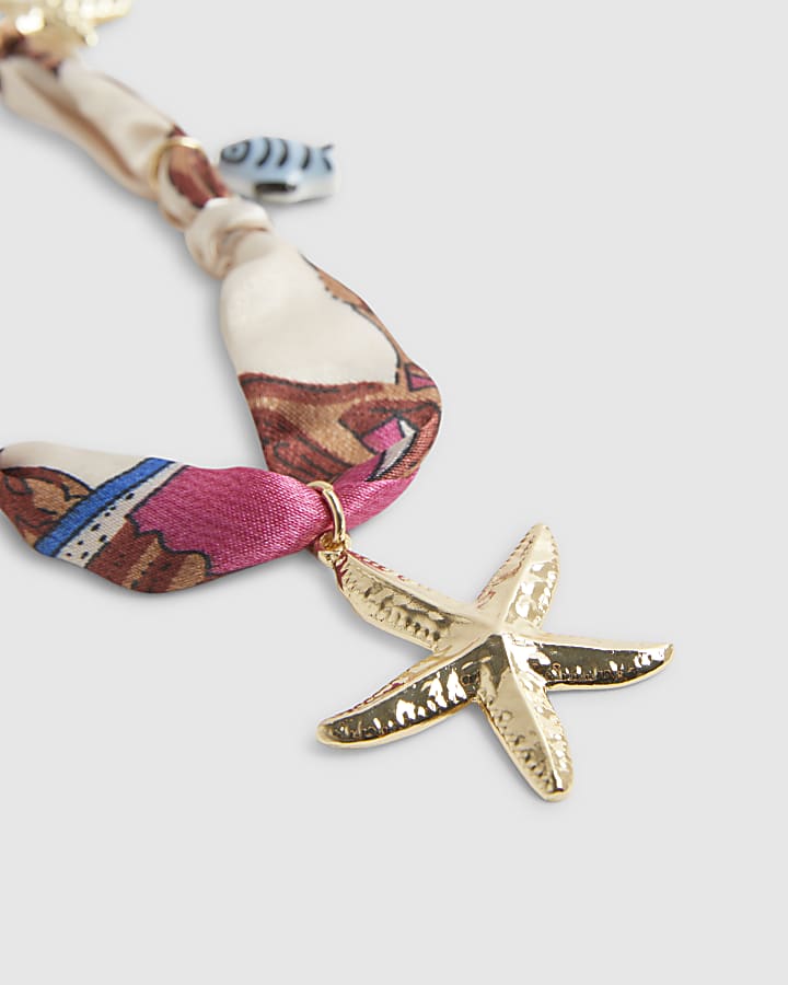 Pink Seashell Charm Phone Chain