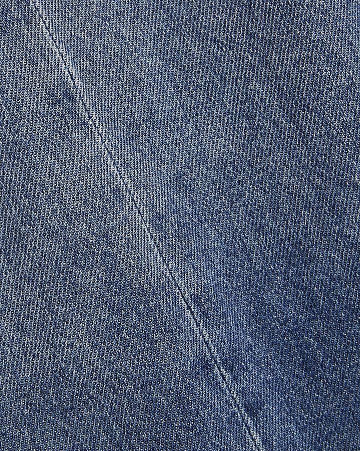 Petite Blue Oversized Barrel Leg Jeans