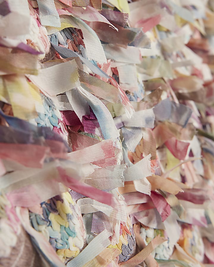 Pink Textured Confetti Mini Skirt