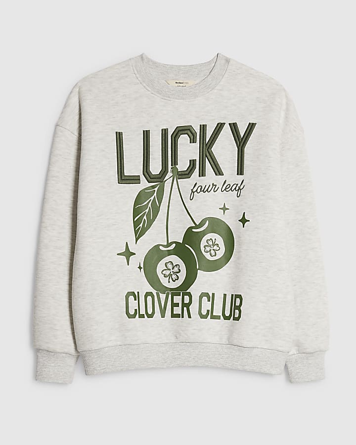 Grey Lucky Clover Sweatshirt