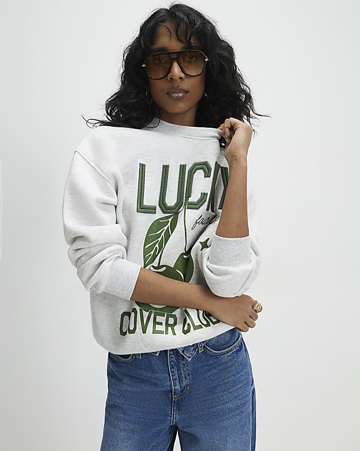 Grey Lucky Clover Sweatshirt
