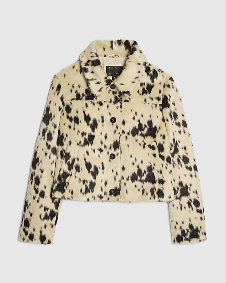Black Cow Print Jacket