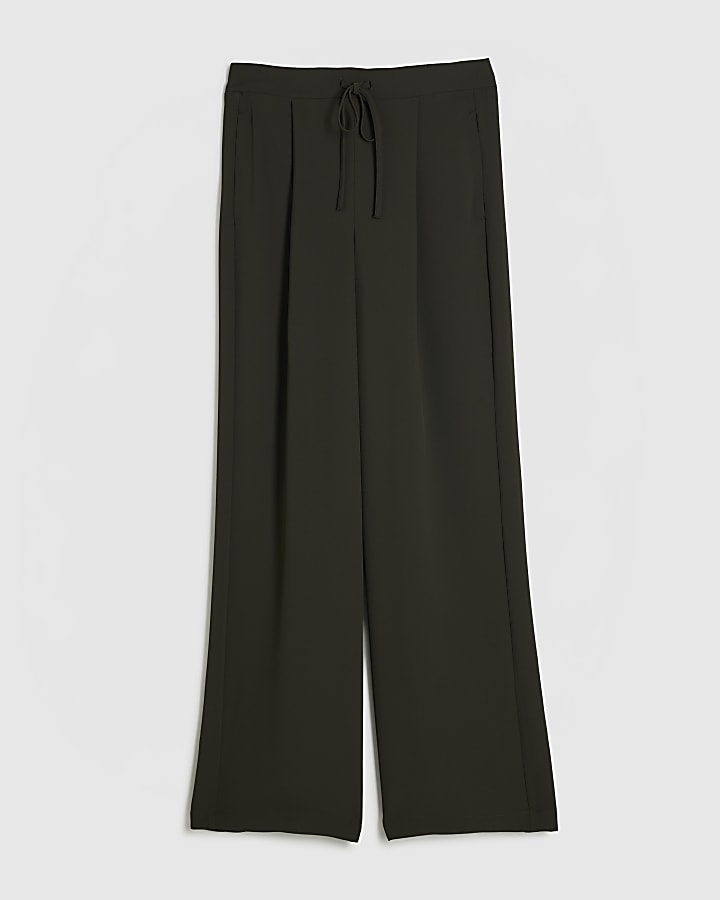 Green Smart Wide Leg Joggers