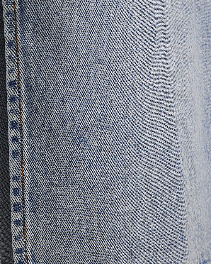 Blue Denim Midi Slip Dress