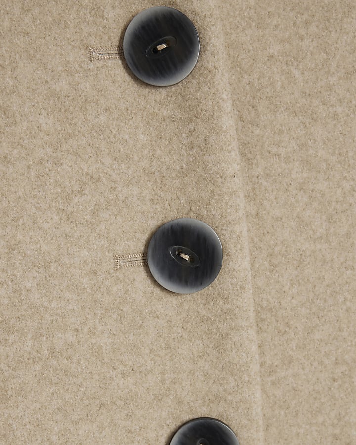 Petite Cream Button Front Jacket