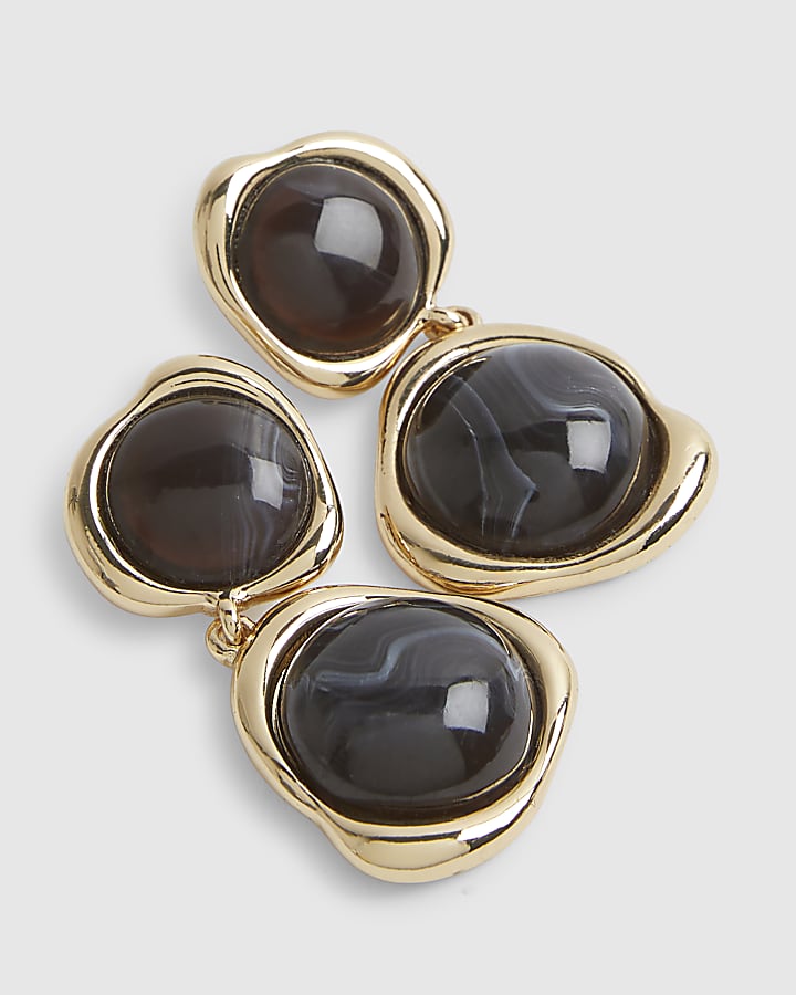 Brown Studio Marble Drop Earrings