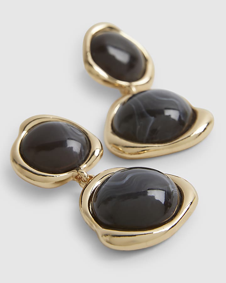 Brown Studio Marble Drop Earrings