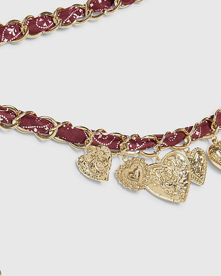 Gold Heart Chain Belt
