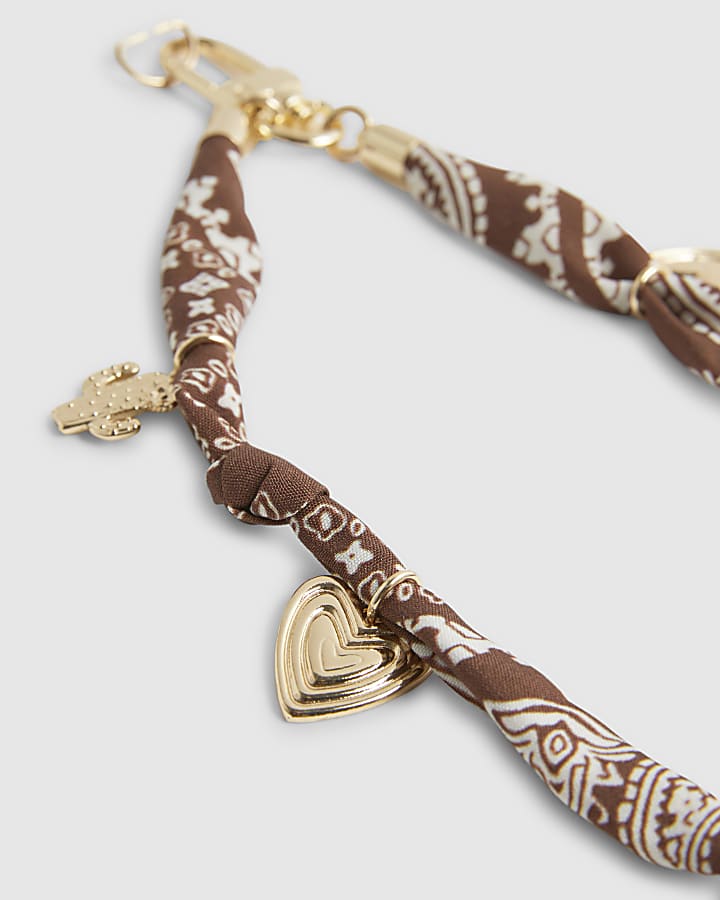 Brown Western Charm Phone Chain