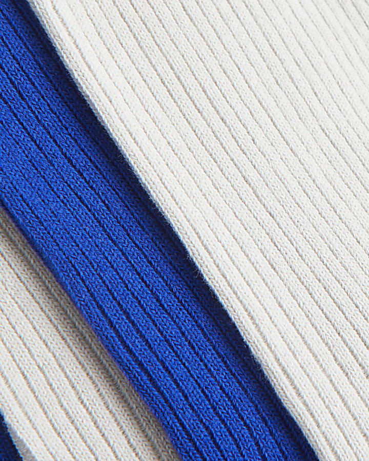 Blue Ribbed Socks 2 Pack