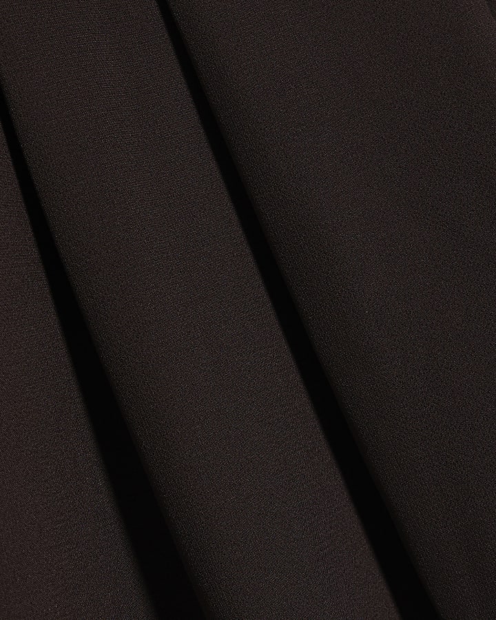 Brown High Waisted Wide Leg Trousers