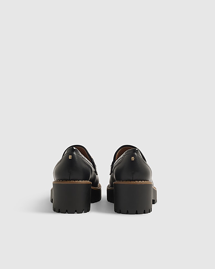 Black Chunky Snaffle Loafers