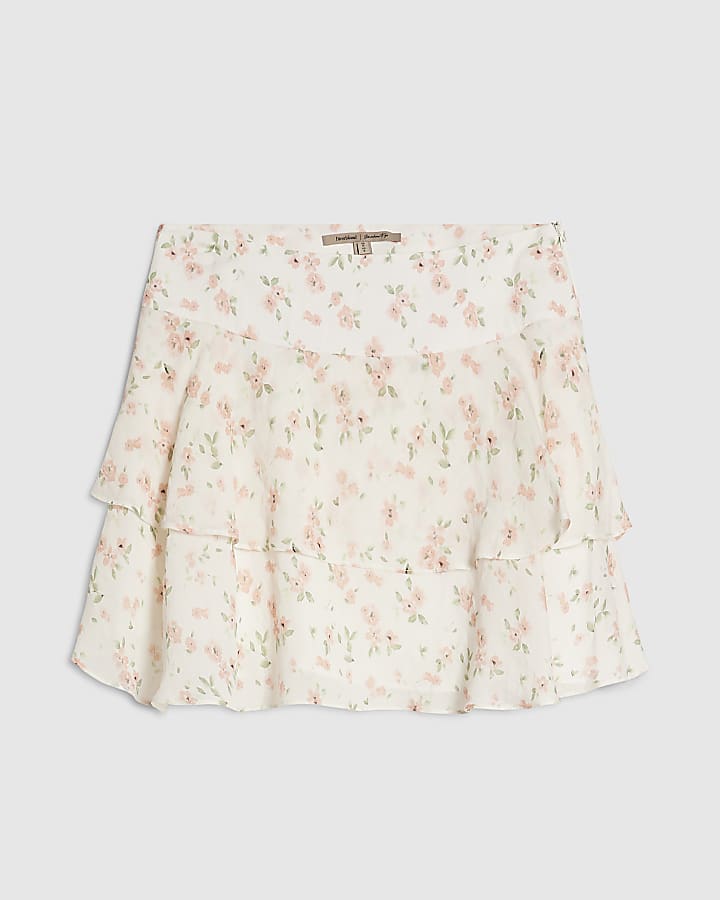 Pink Floral Rara Mini Skirt