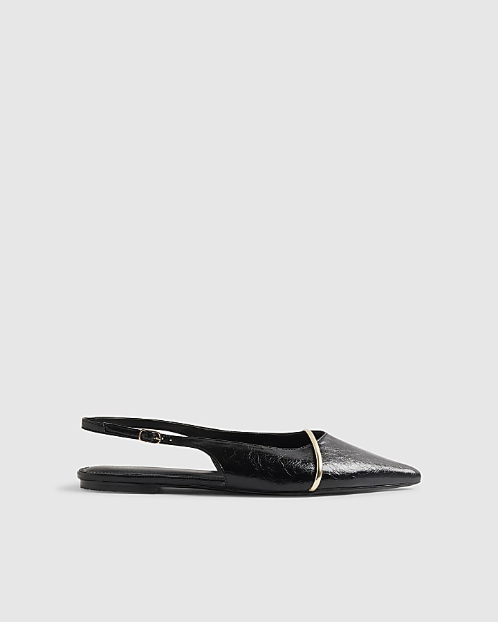Black Metal Band Point Toe Flats