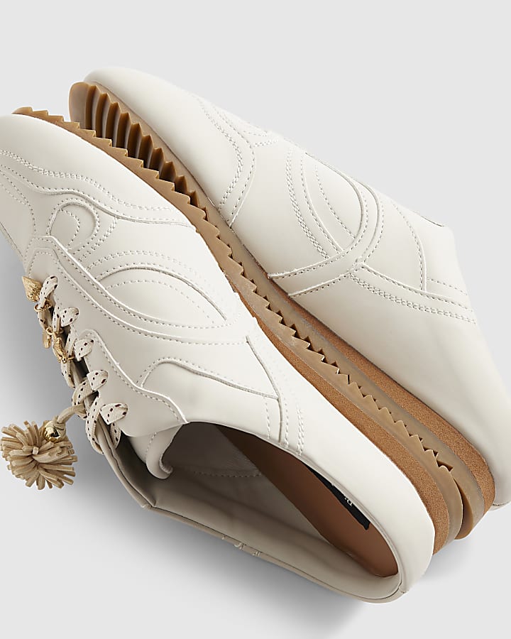 Cream Charm Mule Trainers