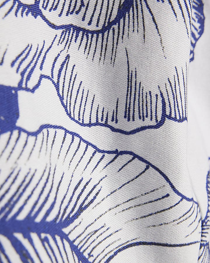 Blue Floral Print Bralet