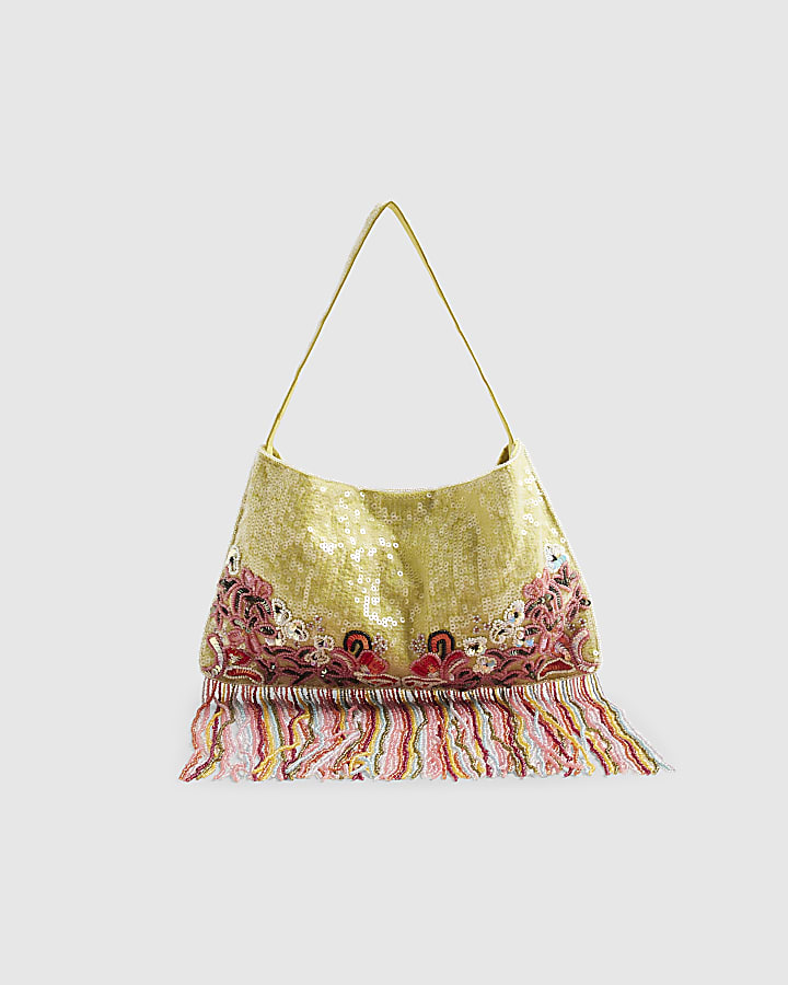 Green Sequin Shoulder Bag