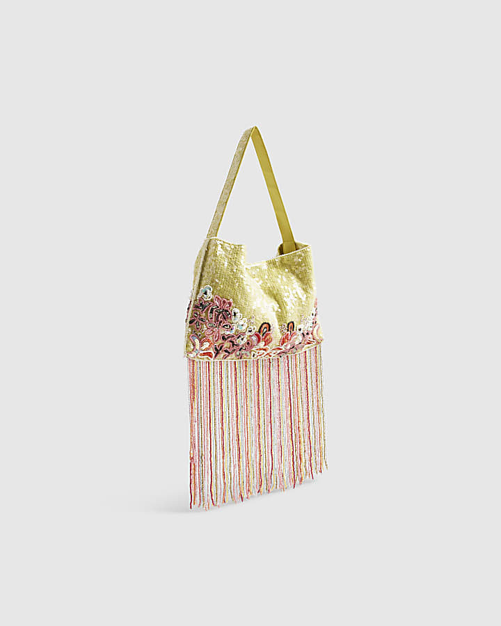 Green Sequin Shoulder Bag