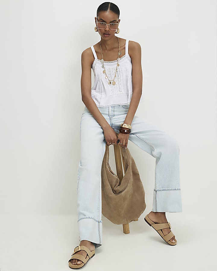 Cream Lace Trim Cami