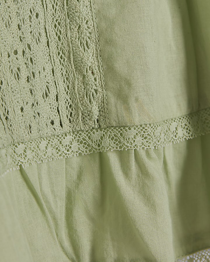 Green Lace Trim Cami