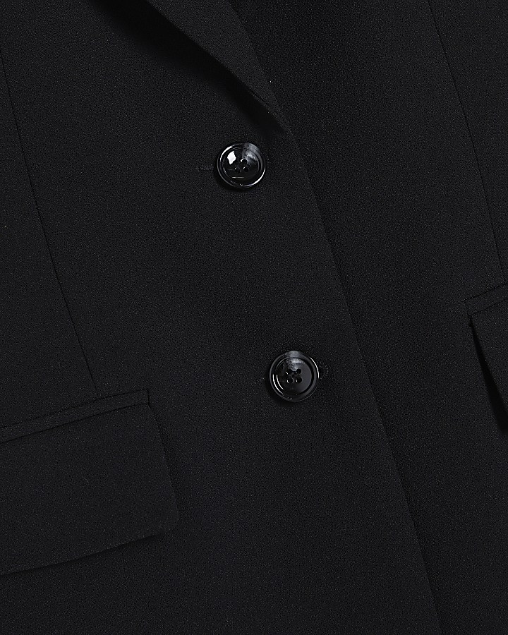 Black Long Sleeve Single Breasted Blazer