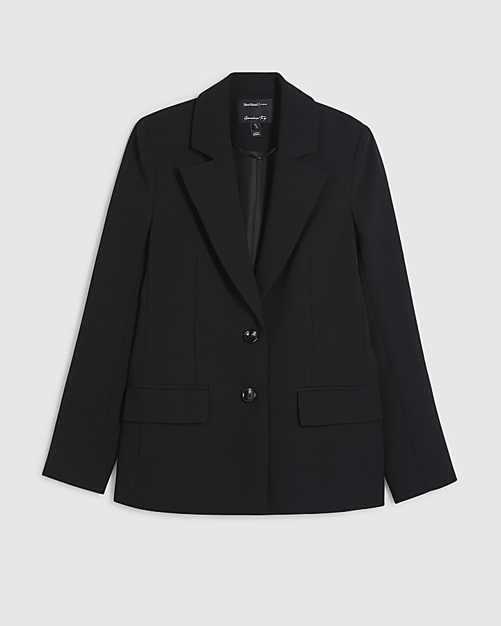 Black Long Sleeve Single Breasted Blazer