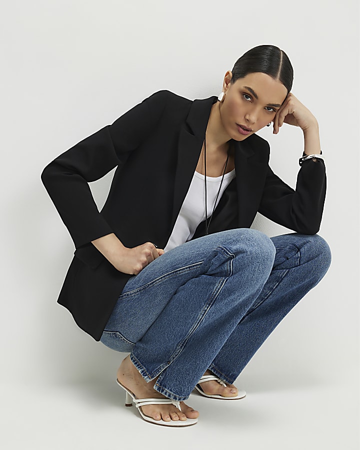 Black Long Sleeve Single Breasted Blazer